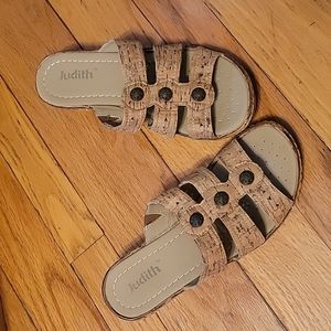 NWOB Judith Cork Platform Sandals Size 7